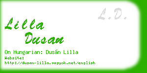 lilla dusan business card